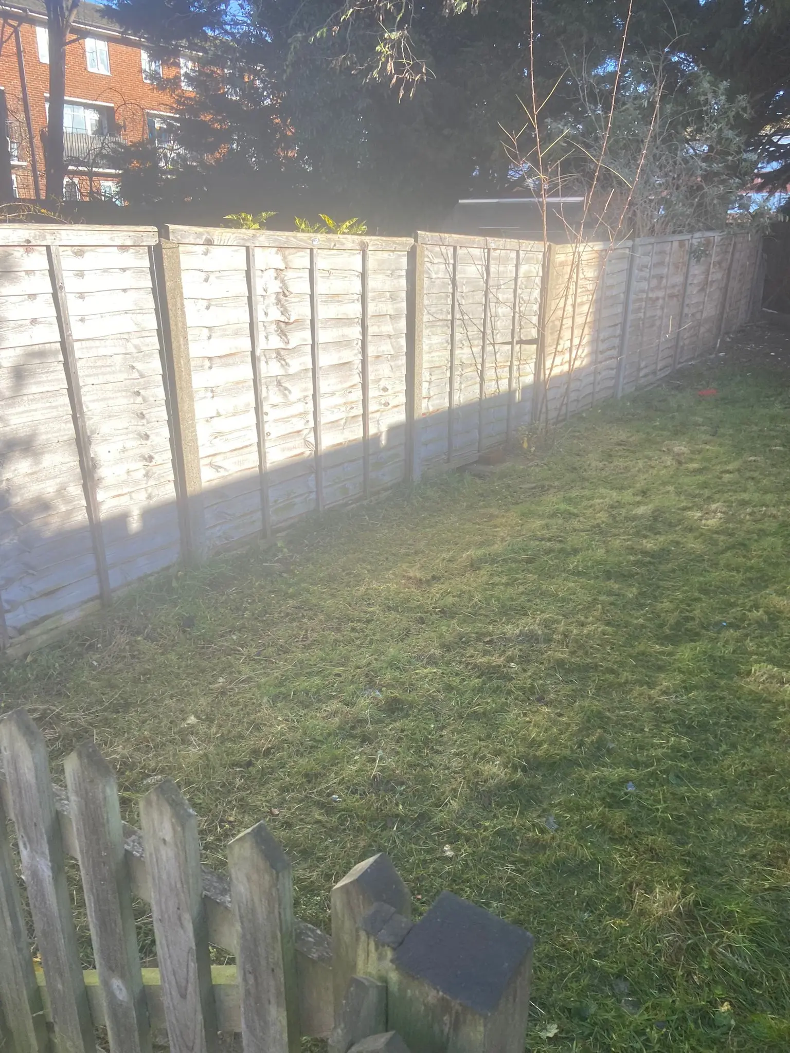 Cleared yard after builders waste removal